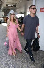 PARIS HILTON and Chris Zlyka at Los Angeles International Airport 08/25/2017
