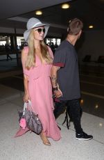 PARIS HILTON and Chris Zlyka at Los Angeles International Airport 08/25/2017
