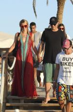 PARIS HILTON and Chris Zlyka Out for Lunch in Formentera 08/11/2017