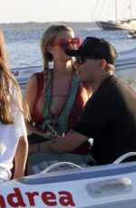 PARIS HILTON and Chris Zlyka Out for Lunch in Formentera 08/11/2017