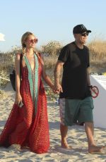 PARIS HILTON and Chris Zlyka Out for Lunch in Formentera 08/11/2017