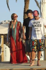 PARIS HILTON and Chris Zlyka Out for Lunch in Formentera 08/11/2017