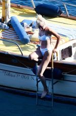 PIXIE LOTT in Bikini at a Boat in Italy 08/15/2017