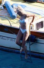 PIXIE LOTT in Bikini at a Boat in Italy 08/15/2017