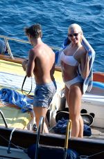 PIXIE LOTT in Bikini at a Boat in Italy 08/15/2017