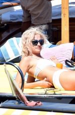 PIXIE LOTT in Bikini at a Boat in Italy 08/15/2017