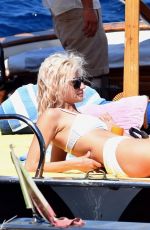 PIXIE LOTT in Bikini at a Boat in Italy 08/15/2017