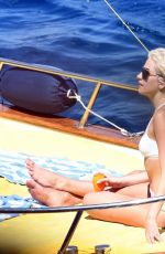 PIXIE LOTT in Bikini at a Boat in Italy 08/15/2017