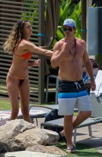 Pregnant APRIL LOVE GEARY in Bikini at a Pool Hawaii 08/17/2017