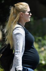 Pregnant HEIDI MONTAG at Church Service in Los Angeles 08/13/2017