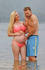 Pregnant HEIDI MONTAG in Bikini at a Beach in Hawaii 08/09/2017