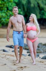 Pregnant HEIDI MONTAG in Bikini at a Beach in Hawaii 08/09/2017