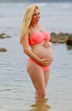 Pregnant HEIDI MONTAG in Bikini at a Beach in Hawaii 08/09/2017