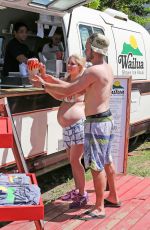 Pregnant HEIDI MONTAG in Bikini Top on Vacation in Hawaii 08/08/2017