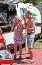 Pregnant HEIDI MONTAG in Bikini Top on Vacation in Hawaii 08/08/2017