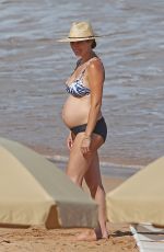 Pregnant JAMIE-LYNN SIGLER in Bikini at a Beach in Maui 08/23/2017