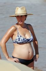 Pregnant JAMIE-LYNN SIGLER in Bikini at a Beach in Maui 08/23/2017