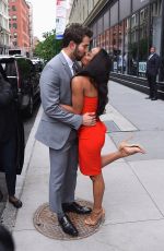 RACHEL LINDSAY and Bryan Abasolo Leaves AOL Build in New York 08/08/2017