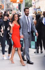RACHEL LINDSAY and Bryan Abasolo Leaves AOL Build in New York 08/08/2017