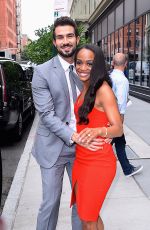 RACHEL LINDSAY and Bryan Abasolo Leaves AOL Build in New York 08/08/2017