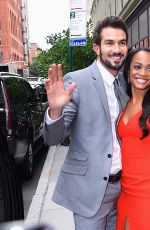 RACHEL LINDSAY and Bryan Abasolo Leaves AOL Build in New York 08/08/2017