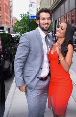 RACHEL LINDSAY and Bryan Abasolo Leaves AOL Build in New York 08/08/2017