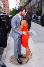 RACHEL LINDSAY and Bryan Abasolo Leaves AOL Build in New York 08/08/2017