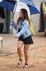 REACHELLE BANNO and ADA NICODEMOU on the Set of Home and Away at Palm Beach in Sydney 08/15/2017