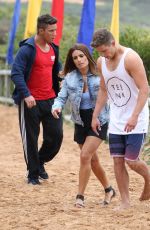 REACHELLE BANNO and ADA NICODEMOU on the Set of Home and Away at Palm Beach in Sydney 08/15/2017
