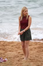 REACHELLE BANNO and ADA NICODEMOU on the Set of Home and Away at Palm Beach in Sydney 08/15/2017