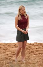 REACHELLE BANNO and ADA NICODEMOU on the Set of Home and Away at Palm Beach in Sydney 08/15/2017
