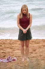 REACHELLE BANNO and ADA NICODEMOU on the Set of Home and Away at Palm Beach in Sydney 08/15/2017
