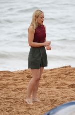 REACHELLE BANNO and ADA NICODEMOU on the Set of Home and Away at Palm Beach in Sydney 08/15/2017