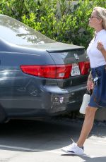 REESE WITHERSPOON in Denim Skirt Out in Los Angeles 08/14/2017