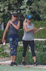 REESE WITHERSPOON Out Jogging in Brentwood 08/27/2017