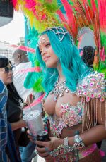 RIHANNA at Carnival in Barbados 08/07/2017