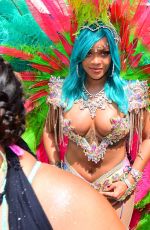RIHANNA at Carnival in Barbados 08/07/2017
