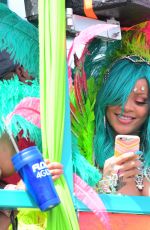RIHANNA at Carnival in Barbados 08/07/2017