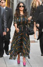 SALMA HAYEK at Jimmy Kimmel Live in Los Angeles 08/17/2017