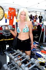 SARA BARRETT in Bikini Top and Skirt Shopping in Glendora 08/06/2017