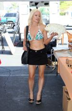 SARA BARRETT in Bikini Top and Skirt Shopping in Glendora 08/06/2017