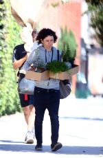 SARA GILBERT Out Shopping in Los Angeles 08/10/2017