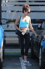 SARAH HYLAND Leaves a Gym in Los Angeles 08/30/2017