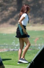 SARAH HYLAND on the Set of Modern Family in Los Angeles 08/14/2017