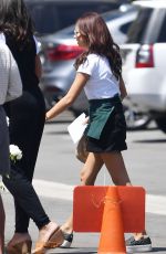 SARAH HYLAND on the Set of Modern Family in Los Angeles 08/15/2017