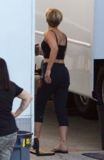 SCARLETT JOHANSSON Arrives at Basecamp in Atlanta 08/21/2017