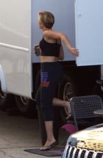 SCARLETT JOHANSSON Arrives at Basecamp in Atlanta 08/21/2017