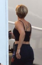 SCARLETT JOHANSSON Arrives at Basecamp in Atlanta 08/21/2017