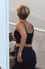 SCARLETT JOHANSSON Shows a New Tattoo on the Set of Avengers 4 in Atlanta 08/21/2017