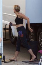 SCARLETT JOHANSSON Shows a New Tattoo on the Set of Avengers 4 in Atlanta 08/21/2017